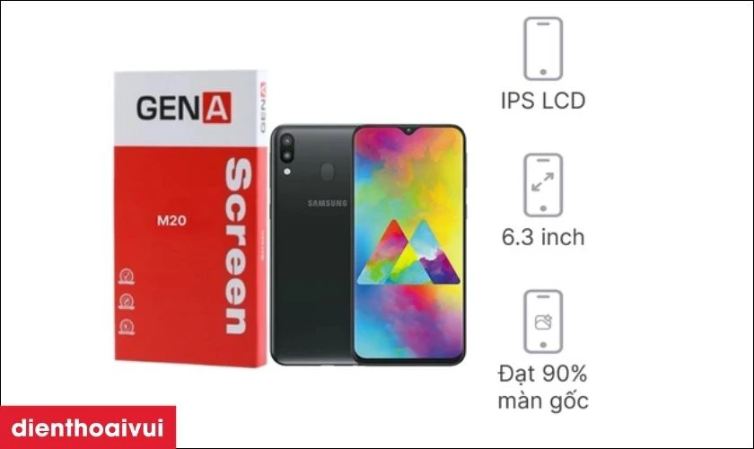 Giới thiệu m&agrave;n h&igrave;nh Samsung Galaxy M20 (nguy&ecirc;n khung) ch&iacute;nh h&atilde;ng GENA loại Pro
