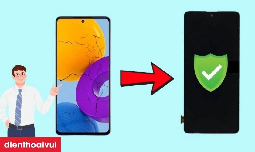 M&agrave;n h&igrave;nh ph&ocirc;i to loại A+ thay cho Samsung Galaxy M52 c&oacute; tốt kh&ocirc;ng?