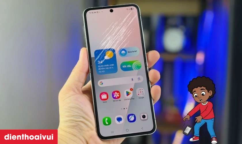 Nguyên nhân màn hình Samsung Galaxy Z Flip 7 FE bị hư