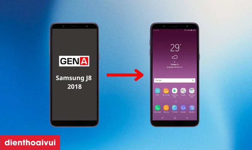 M&agrave;n h&igrave;nh GENA thay cho Samsung J8 2018