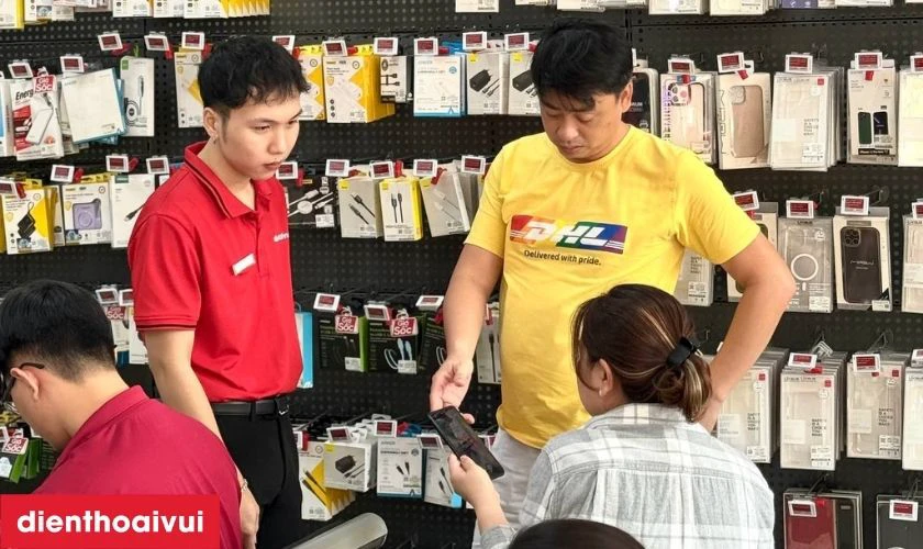 Quy tr&igrave;nh thay m&agrave;n h&igrave;nh Samsung M55 ch&iacute;nh h&atilde;ng GENA loại Pro chuy&ecirc;n nghiệp, lấy liền tại Điện Thoại Vui