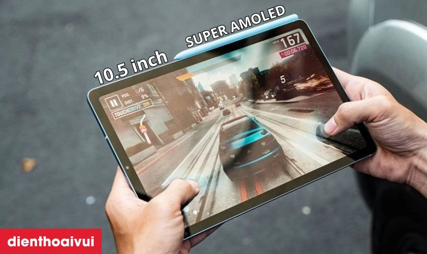 Samsung Tab S5E sở hữu m&agrave;n h&igrave;nh Super AMOLED cảm ứng nhạy, hiển thị chất lượng cao