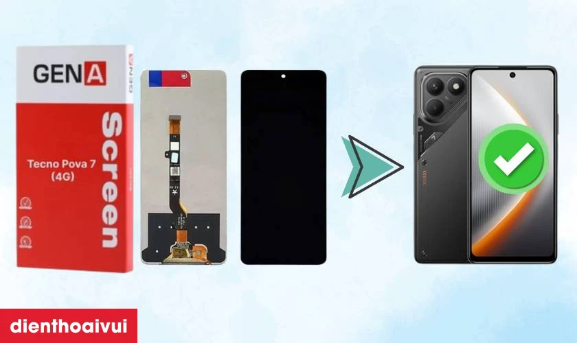 Ưu điểm nổi bật của m&agrave;n h&igrave;nh GENA loại Pro thay cho Tecno Pova 7 (4G)