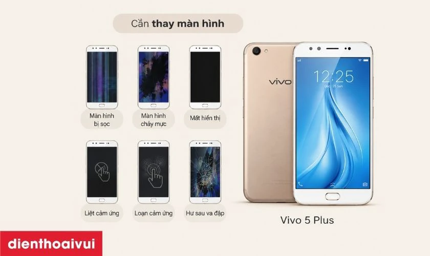 Trường hợp cần thay m&agrave;n h&igrave;nh Vivo 5 Plus