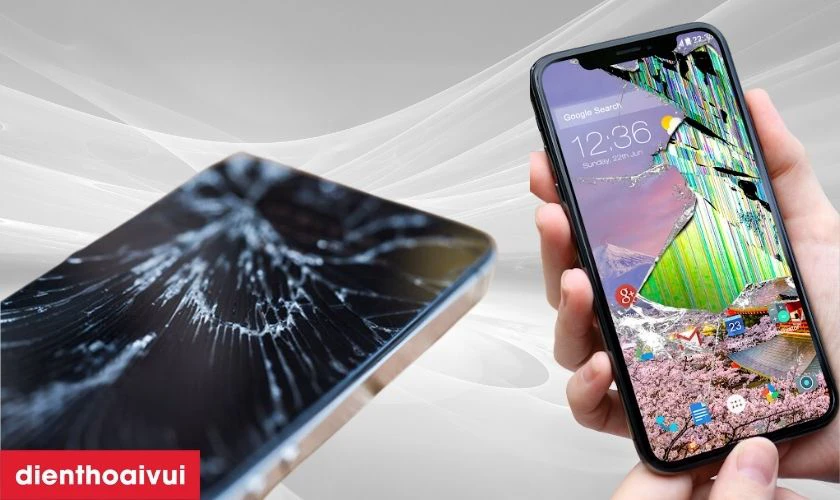 M&agrave;n h&igrave;nh Vivo S11 bị vỡ, nứt cho thấy cần thay mới