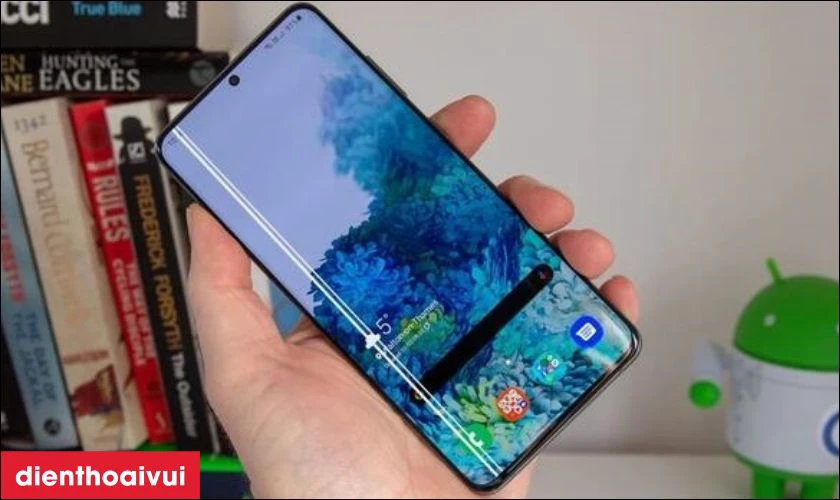 M&agrave;n h&igrave;nh c&oacute; nhiều sọc dọc v&agrave; ngang
