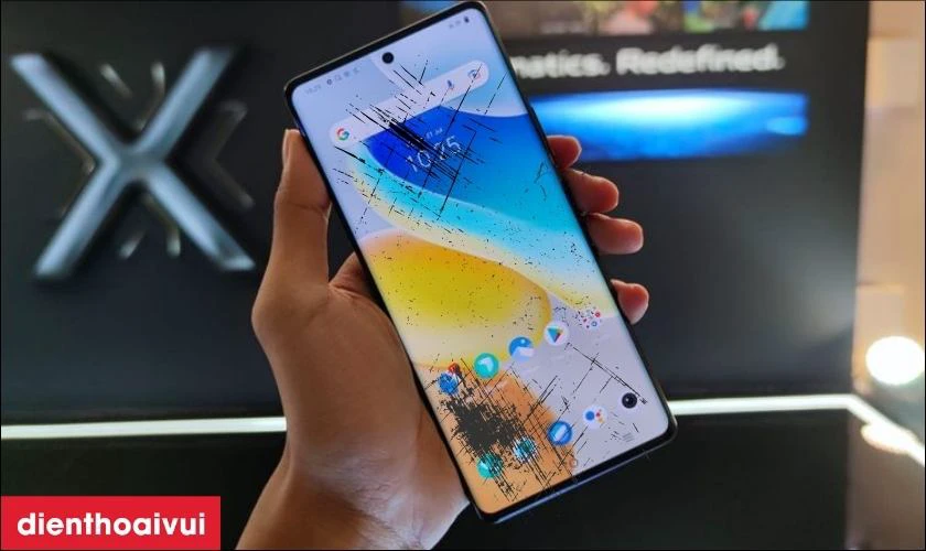 M&agrave;n h&igrave;nh Vivo X80 bị nứt, vỡ hoặc bể