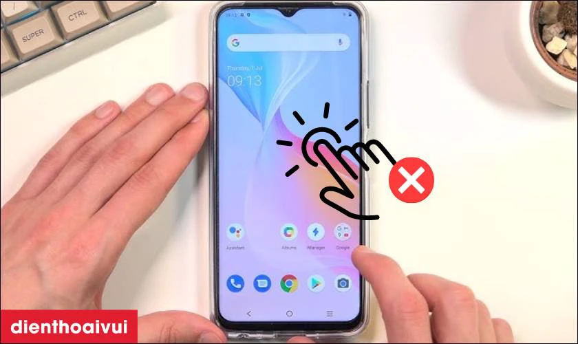 M&agrave;n h&igrave;nh Vivo Y100a bị liệt, loạn cảm ứng