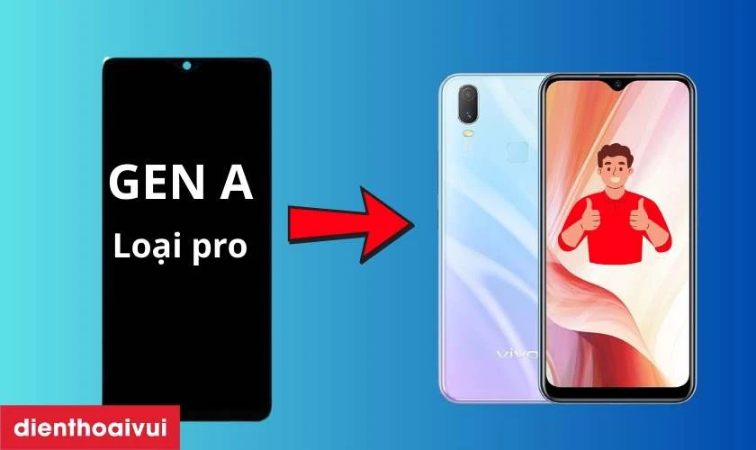 Giới thiệu m&agrave;n h&igrave;nh ch&iacute;nh h&atilde;ng GENA loại Pro thay cho Vivo Y11