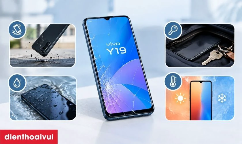 Nguy&ecirc;n nh&acirc;n khiến m&agrave;n h&igrave;nh Vivo Y19 bị hư hỏng