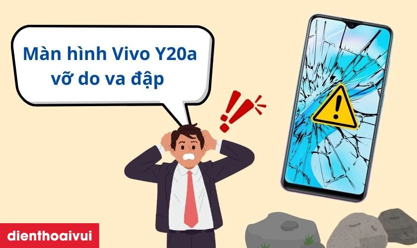 Nguy&ecirc;n nh&acirc;n cần thay m&agrave;n h&igrave;nh Vivo Y20a mới