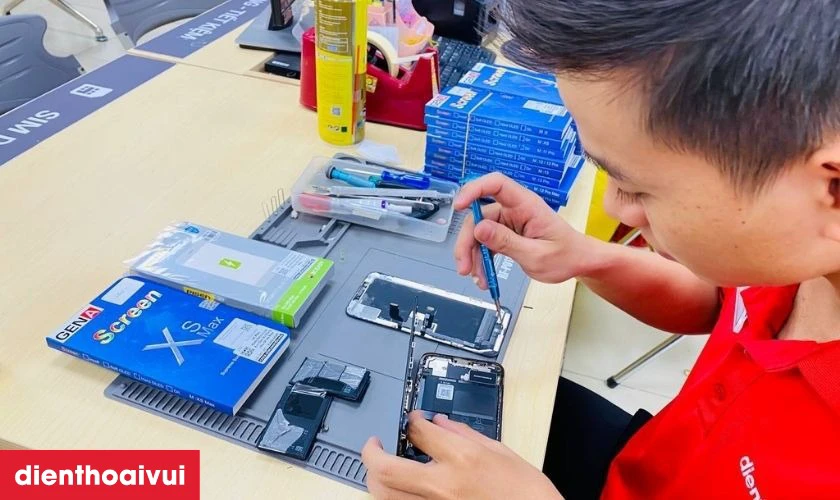 Quy tr&igrave;nh thay m&agrave;n h&igrave;nh Vivo Y33e chuy&ecirc;n nghiệp lấy liền tại Điện Thoại Vui