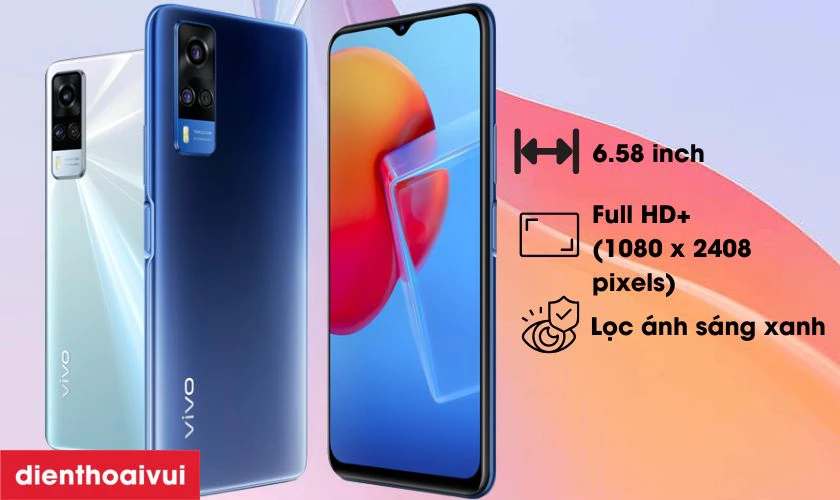 Vivo Y51 l&agrave; d&ograve;ng smartphone tầm trung, nổi bật với m&agrave;n h&igrave;nh IPS LCD 6.58 inch