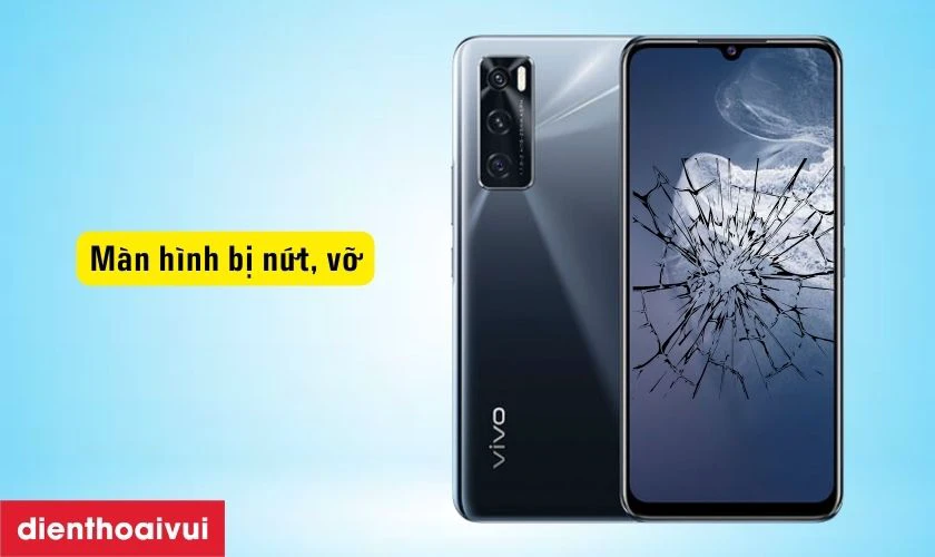 M&agrave;n h&igrave;nh bị nứt vỡ, vỡ nặng