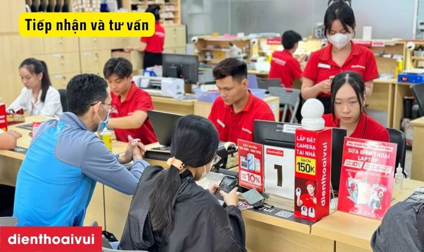 Quy tr&igrave;nh thay m&agrave;n h&igrave;nh Vivo Y70s chuy&ecirc;n nghiệp lấy liền tại Điện Thoại Vui