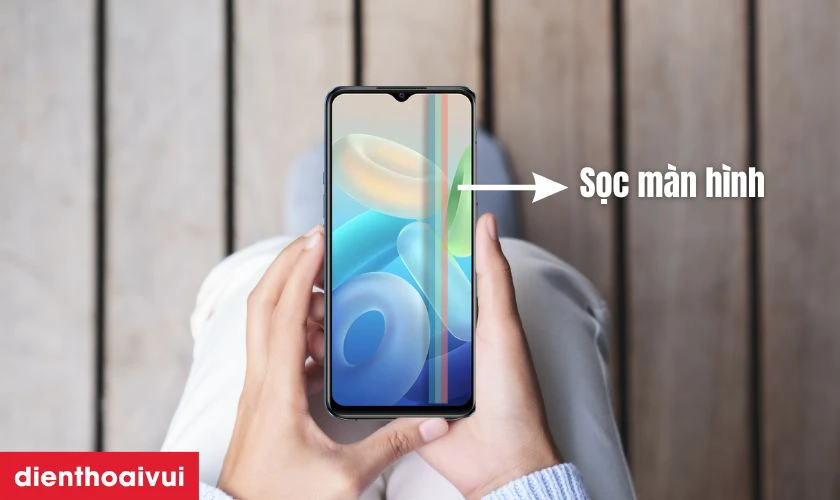 Hiển thị m&agrave;u sắc tr&ecirc;n m&agrave;n h&igrave;nh Y75 kh&ocirc;ng ch&iacute;nh x&aacute;c hoặc bị sọc
