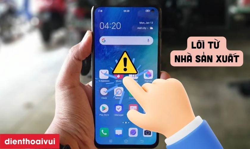 M&agrave;n h&igrave;nh của điện thoại bị lỗi từ qu&aacute; tr&igrave;nh sản xuất