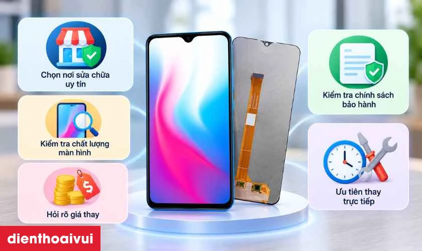 Lưu ý khi thay màn hình Vivo Y91