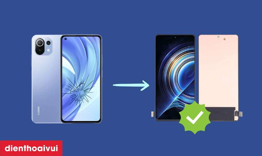 Dấu hiệu cần thay m&agrave;n h&igrave;nh Xiaomi Mi 11 Lite