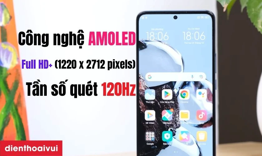 Màn hình Xiaomi 12T được trang bị công nghệ AMOLED, kích thước 6.67 inch