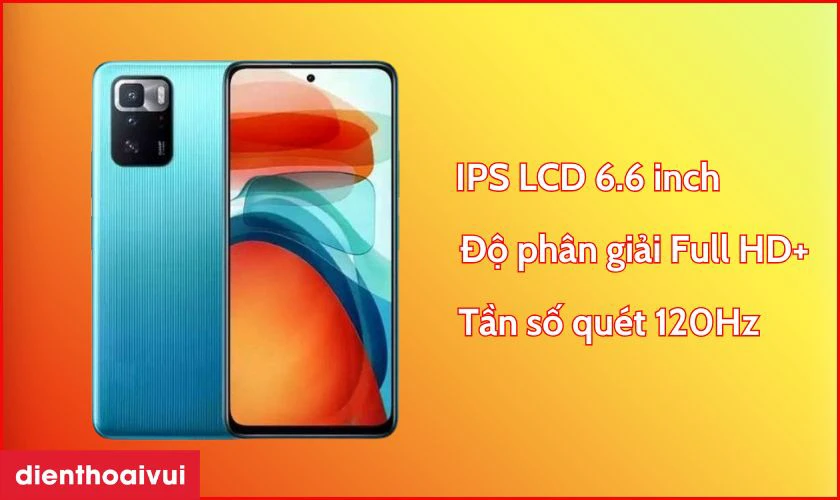 M&agrave;n h&igrave;nh Xiaomi Poco X3 GT được trang bị m&agrave;n h&igrave;nh IPS LCD 6.6 inch