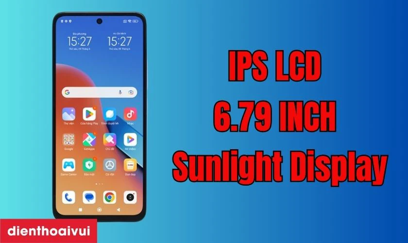 Xiaomi Redmi 12 được trang bị m&agrave;n h&igrave;nh IPS LCD 6.79 inch với độ ph&acirc;n giải Full HD+