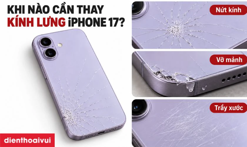 Khi n&agrave;o cần thay mặt lưng iPhone 17 mới?