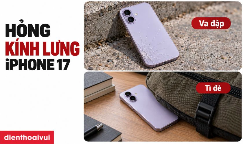 Nguy&ecirc;n nh&acirc;n mặt lưng iPhone 17 bị hư