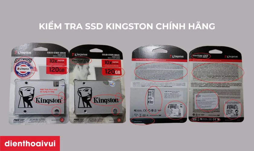 Kiểm tra SSD Kingston ch&iacute;nh h&atilde;ng