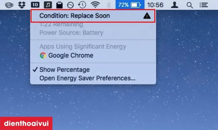 Khi n&agrave;o cần thay pin MacBook Pro 2018 15 inch?