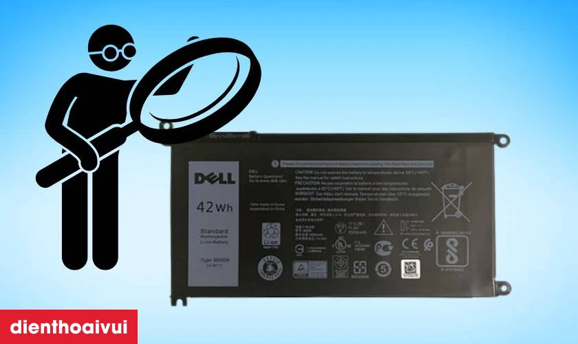 C&aacute;ch kiểm tra pin laptop Dell Inspiron 15 5000 2-IN-1 5579 ch&iacute;nh h&atilde;ng