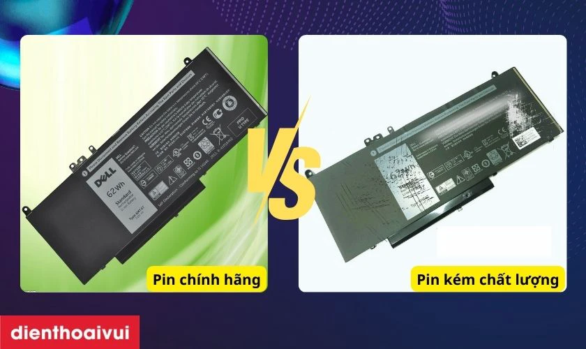 C&aacute;ch ph&acirc;n biệt pin laptop ch&iacute;nh h&atilde;ng với pin laptop k&eacute;m chất lượng?