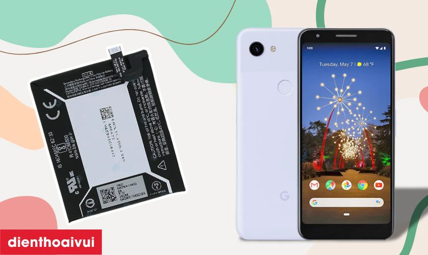 Đ&aacute;nh gi&aacute; pin điện thoại thay pin Google Pixel 3a
