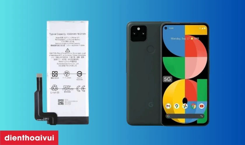 Đ&aacute;nh gi&aacute; pin điện thoại Google Pixel 5a
