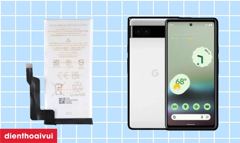 Đ&aacute;nh gi&aacute; pin điện thoại Google Pixel 6a