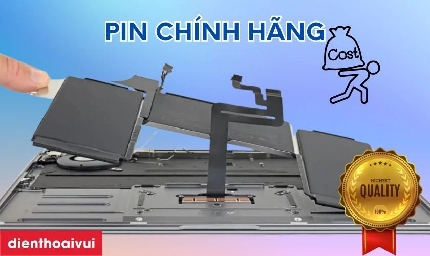 Pin MacBook ch&iacute;nh h&atilde;ng l&agrave; loại pin được cung cấp bởi ch&iacute;nh h&atilde;ng Apple