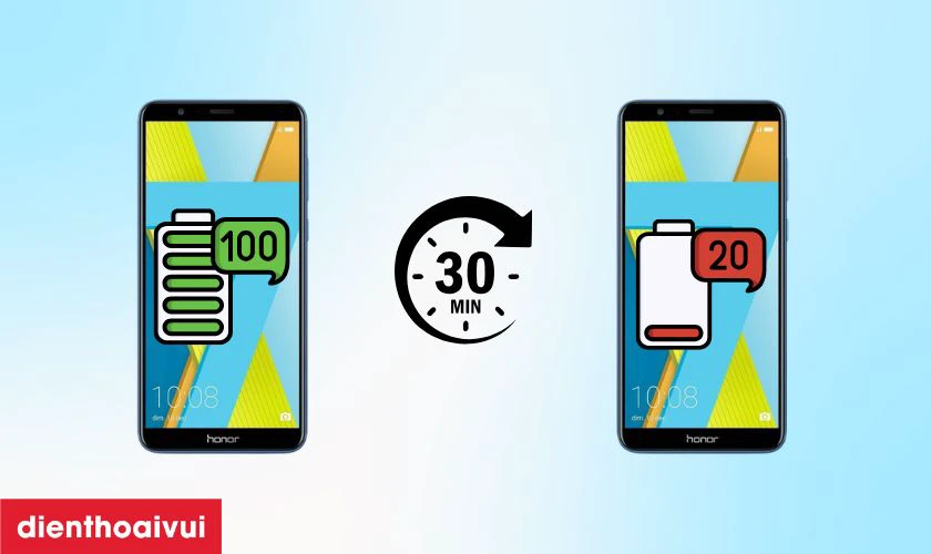 Huawei Honor 7X sạc pin l&acirc;u v&ocirc;, tụt pin nhanh