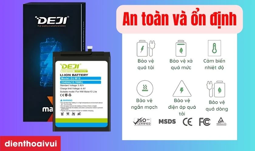 Pin ch&iacute;nh h&atilde;ng Deji thay cho Huawei Nova 2i c&oacute; tốt kh&ocirc;ng?