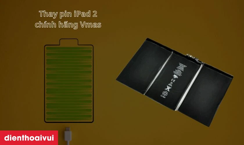Pin chính hãng Vmas được nhiều người chọn thay cho iPad 2