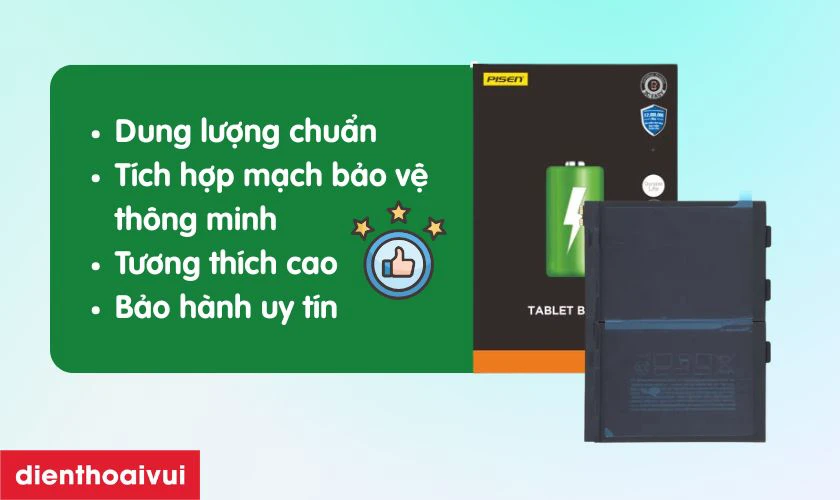 Có nên thay pin iPad Air 4 chính hãng Pisen không?