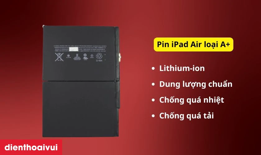 Pin iPad Air loại A+