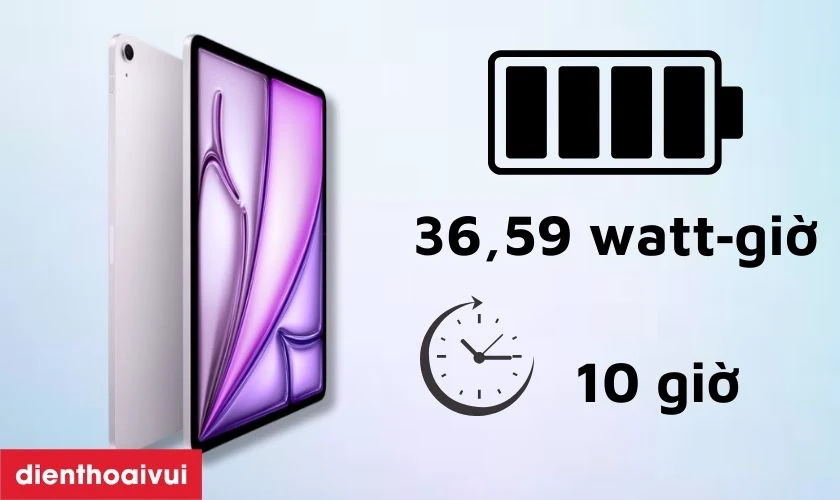 Tổng quan pin iPad Air 6 M2 13 inch 2024