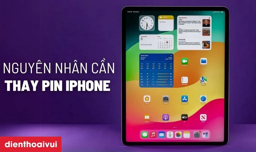 Nguyên nhân pin iPad Air 6 M2 13 inch 2024 bị chai phòng và hư hỏng