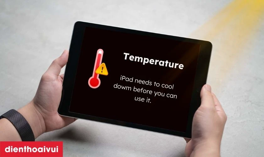 D&ugrave;ng iPad trong m&ocirc;i trường c&oacute; nhiệt độ cao c&oacute; thể khiến pin nhanh bị hư hỏng