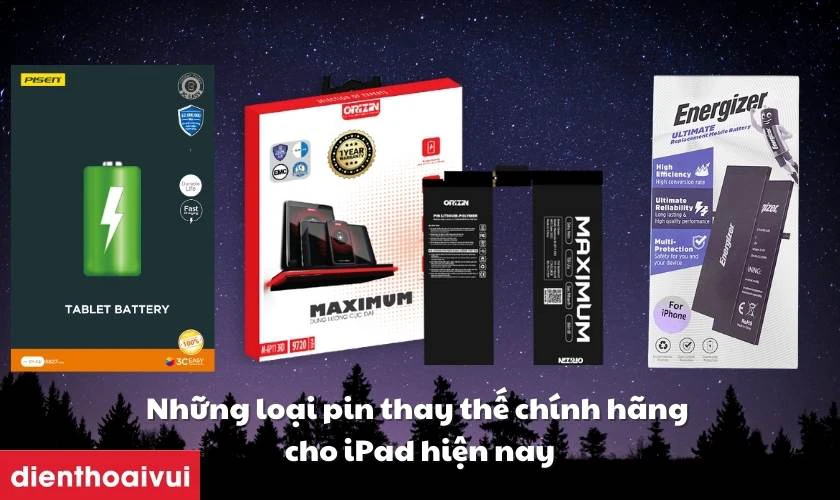 Những loại pin thay thế ch&iacute;nh h&atilde;ng cho iPad hiện nay