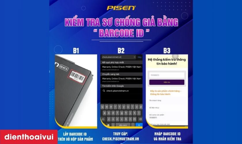 Check barcode ID Pisen