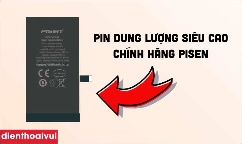 Pin iPhone 12 Pro dung lượng siêu cao chính hãng Pisen là gì?
