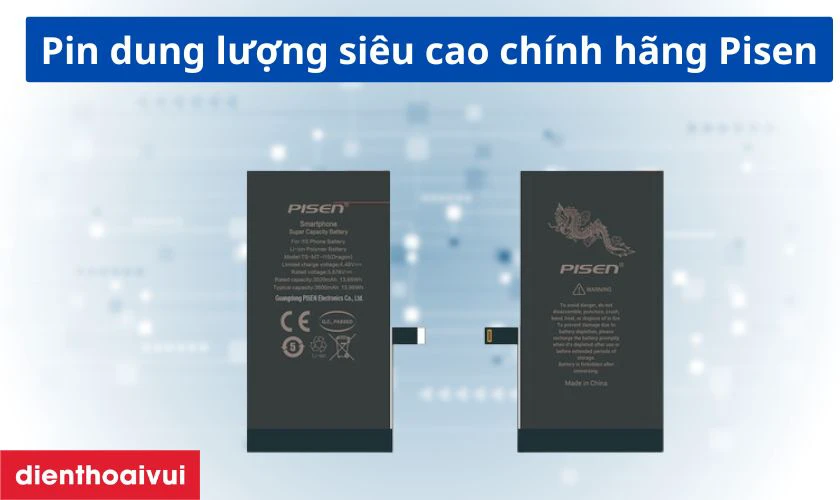 Pin iPhone 12 Pro Max dung lượng si&ecirc;u cao ch&iacute;nh h&atilde;ng Pisen l&agrave; g&igrave;?