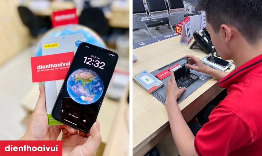 Thay pin iPhone 13 ch&iacute;nh h&atilde;ng Pisen gi&aacute; tốt