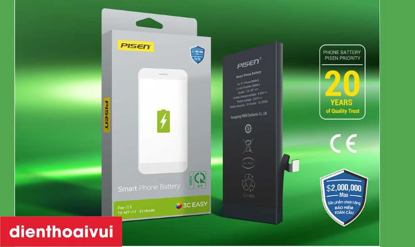 Pin Pisen thay cho iPhone 13 Pro Max có tốt không